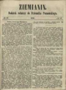 Ziemianin. Dodatek rolniczy do Dziennika Poznańskiego 1860 Nr37