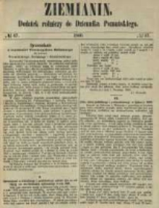 Ziemianin. Dodatek rolniczy do Dziennika Poznańskiego 1860 Nr47