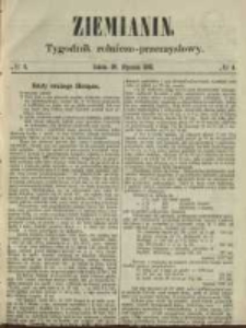 Ziemianin. Tygodnik rolniczo-przemysłowy 1861.01.26 Nr4