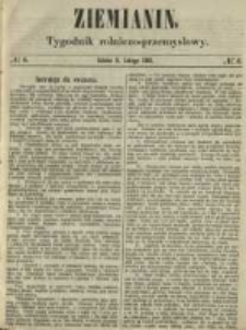 Ziemianin. Tygodnik rolniczo-przemysłowy 1861.02.09 Nr6