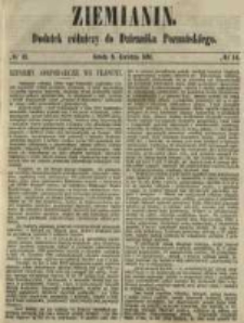 Ziemianin. Dodatek r&oacute;lniczy do Dziennika Poznańskiego 1861.04.06 Nr14