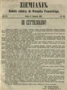 Ziemianin. Dodatek rólniczy do Dziennika Poznańskiego 1861.11.09 Nr45