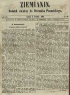 Ziemianin. Dodatek rolniczy do Dziennika Poznańskiego 1861.12.07 Nr49