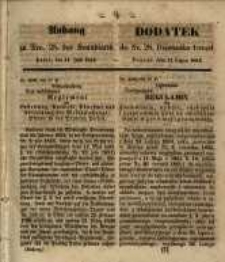 Dodatek do Nr. 28. Dziennika Urzęd. Poznań, 11. Lipca 1854