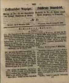 Oeffentlicher Anzeiger. 1852.11.09 Nro.45