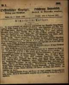 Oeffentlicher Anzeiger. 1860.01.03 Nro.1