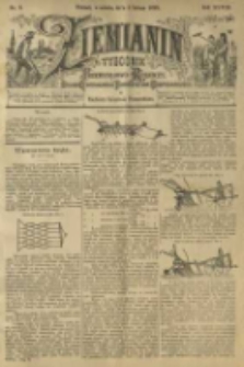 Ziemianin. Tygodnik przemysłowo-rolniczy; organ Centralnego Towarzystwa Gospodarczego w Wielkiem Księstwie Poznańskiem 1898.02.05 R.48 Nr6