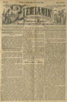 Ziemianin. Tygodnik przemysłowo-rolniczy; organ Centralnego Towarzystwa Gospodarczego w Wielkiem Księstwie Poznańskiem 1898.08.13 R.48 Nr33