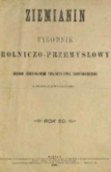 Ziemianin. Tygodnik przemysłowo-rolniczy; organ Centralnego Towarzystwa Gospodarczego w Wielkiem Księstwie Poznańskiem 1900.01.06 R.50 Nr1