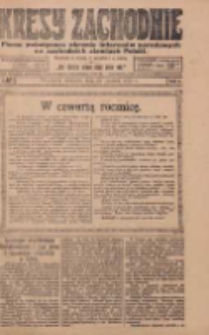 Kresy Zachodnie: pismo poświęcone obronie interes&oacute;w narodowych na zachodnich ziemiach Polski 1924.01.20 R.2 Nr10