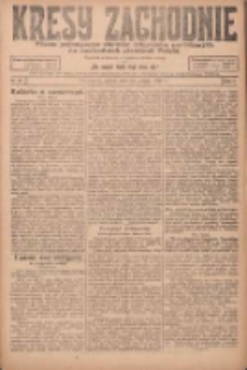 Kresy Zachodnie: pismo poświęcone obronie interes&oacute;w narodowych na zachodnich ziemiach Polski 1924.03.28 R.2 Nr40
