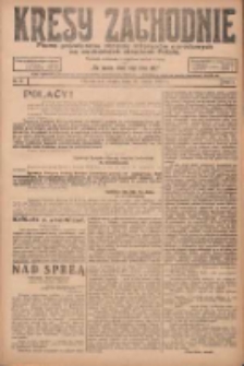 Kresy Zachodnie: pismo poświęcone obronie interesów narodowych na zachodnich ziemiach Polski 1924.03.29 R.2 Nr41