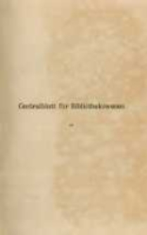 Centralblatt für Bibliothekswesen. 1887.01 Jg.4 heft 1