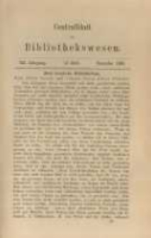 Centralblatt f&uuml;r Bibliothekswesen. 1886.12 Jg.3 heft 12