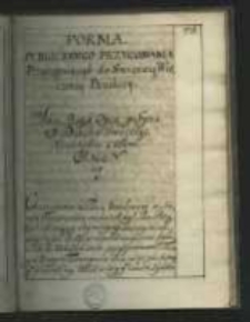 Forma publicznego przygotowania przystępujących do Swiętey Wieczerzy Pańskiey. Anno 1723 in Novembri w Lublinie scripsit Robert Bujda