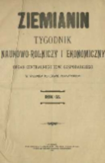 Ziemianin. Tygodnik naukowo-rolniczy i ekonomiczny; organ Centralnego Towarzystwa Gospodarczego w Wielkiem Księstwie Poznańskiem 1905.01.07 R.55 Nr1