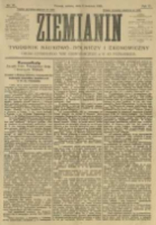 Ziemianin. Tygodnik naukowo-rolniczy i ekonomiczny; organ Centralnego Towarzystwa Gospodarczego w Wielkiem Księstwie Poznańskiem 1905.04.08 R.55 Nr14
