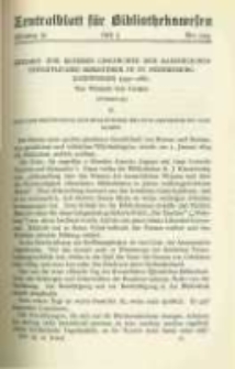 Zentralblatt f&uuml;r Bibliothekswesen. 1933.05 Jg.50 heft 5