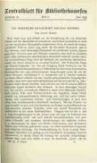 Zentralblatt für Bibliothekswesen. 1933.06 Jg.50 heft 6