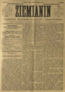 Ziemianin. Tygodnik naukowo-rolniczy i ekonomiczny; organ Centralnego Towarzystwa Gospodarczego w Wielkiem Księstwie Poznańskiem 1906.02.24 R.56 Nr8