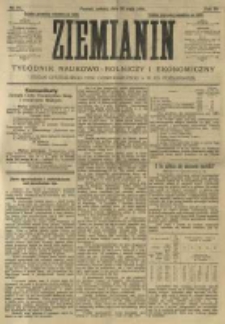 Ziemianin. Tygodnik naukowo-rolniczy i ekonomiczny; organ Centralnego Towarzystwa Gospodarczego w Wielkiem Księstwie Poznańskiem 1906.05.26 R.56 Nr21