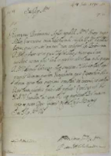 List kardynała Pietro Aldobrandiniego do króla Zygmunta III, Terrerria 04.07.1598