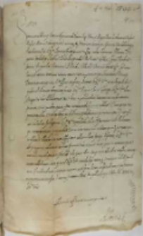 List Albrechta arcyksięcia austriackiego do kr&oacute;la Zygmunta III, Bruksela 06.10.1599