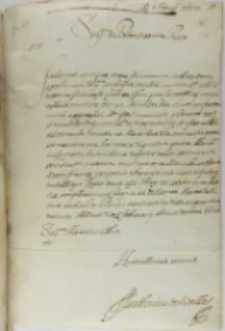 List Antonio Delvalego do kr&oacute;la Zygmunta III, Madryt 06.02.1600