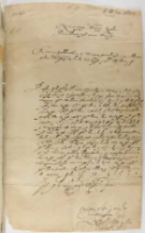 List Jana Tarnowskiego biskupa poznańskiego do krola Zygmunta III, Poznań 27.07.1600