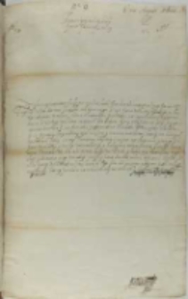 List Jana Zamoyskiego do kr&oacute;la Zygmunta III, Giedroić 14.08.1601