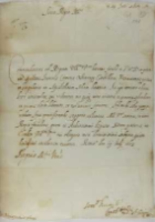 List kardynała Cintiusa do króla Zygmunta III, Rzym 21.05.1603