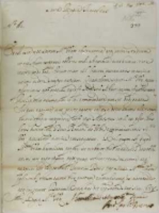 List kardynała M. Perettusa do kr&oacute;la Zygmunta III, Rzym 26.05.1628