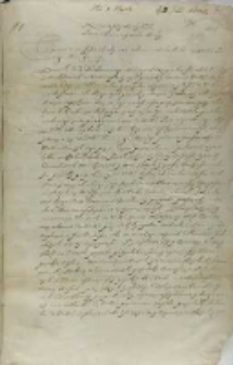 List Jerzego Mniszcha, wojewody sandomierskiego do króla Zygmunta III, Sambor 11.07.1600