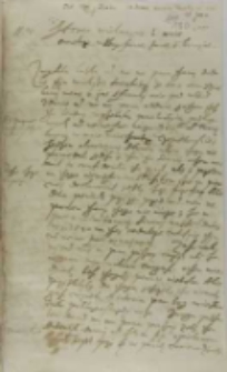 List Zygmunta Karnkowskiego do Jana Zbigniewa Ossolińskiego, Warszawa 25.01.1616