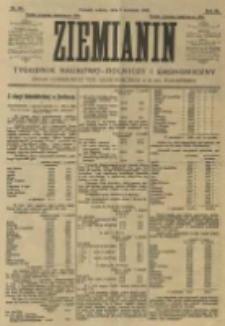 Ziemianin. Tygodnik naukowo-rolniczy i ekonomiczny; organ Centralnego Towarzystwa Gospodarczego w Wielkiem Księstwie Poznańskiem 1906.09.08 R.56 Nr36