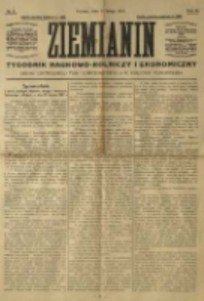 Ziemianin. Tygodnik naukowo-rolniczy i ekonomiczny; organ Centralnego Towarzystwa Gospodarczego w Wielkiem Księstwie Poznańskiem 1917.02.11 R.68 Nr6