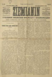 Ziemianin. Tygodnik naukowo-rolniczy i ekonomiczny; organ Centralnego Towarzystwa Gospodarczego w Wielkiem Księstwie Poznańskiem 1917.06.10 R.68 Nr23