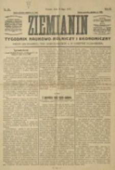 Ziemianin. Tygodnik naukowo-rolniczy i ekonomiczny; organ Centralnego Towarzystwa Gospodarczego w Wielkiem Księstwie Poznańskiem 1917.07.15 R.68 Nr28