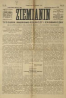 Ziemianin. Tygodnik naukowo-rolniczy i ekonomiczny; organ Centralnego Towarzystwa Gospodarczego w Wielkiem Księstwie Poznańskiem 1917.08.19 R.68 Nr33