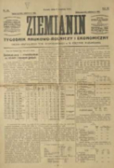 Ziemianin. Tygodnik naukowo-rolniczy i ekonomiczny; organ Centralnego Towarzystwa Gospodarczego w Wielkiem Księstwie Poznańskiem 1917.09.09 R.68 Nr36