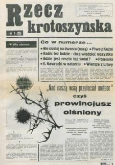 Rzecz Krotoszyńska 1992.01.31 Nr1(21)