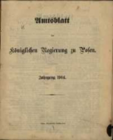 Amtsblatt der K&ouml;niglichen Regierung zu Posen.1904.01.05 Nr.1