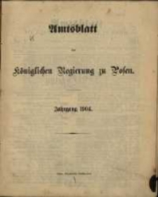 Amtsblatt der Königlichen Regierung zu Posen.1904.01.05 Nr.1
