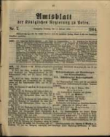 Amtsblatt der K&ouml;niglichen Regierung zu Posen.1904.02.16 Nr.7
