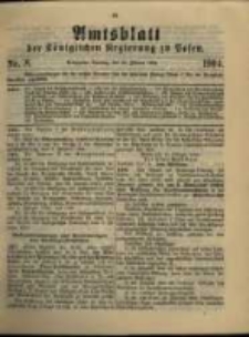 Amtsblatt der K&ouml;niglichen Regierung zu Posen.1904.02.23 Nr.8