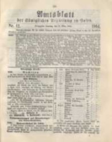 Amtsblatt der K&ouml;niglichen Regierung zu Posen.1904.03.22 Nr.12