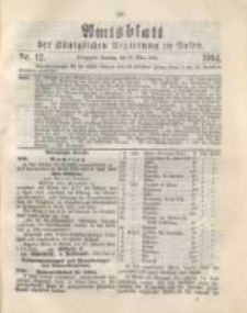 Amtsblatt der Königlichen Regierung zu Posen.1904.03.22 Nr.12