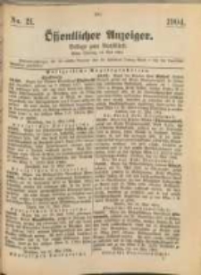 Oeffentlicher Anzeiger. 1904.05.24 Nro.21