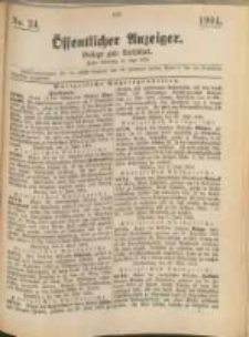 Oeffentlicher Anzeiger. 1904.06.14 Nro.24