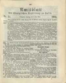 Amtsblatt der K&ouml;niglichen Regierung zu Posen.1904.06.07 Nr.23